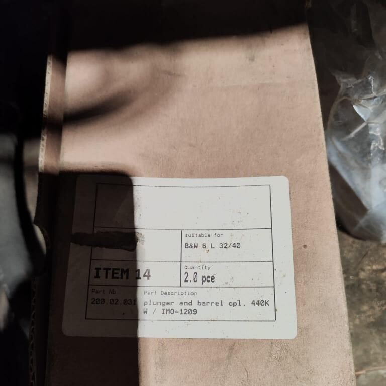 MAN 32/40 plunger and barrel IMO-1209