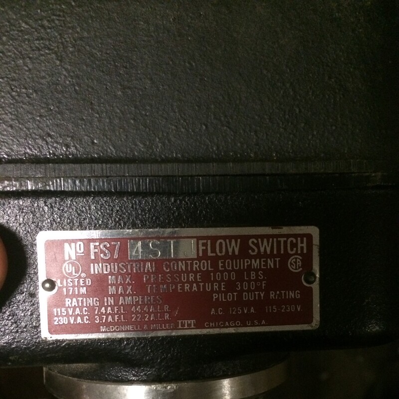 McDONNELL & MILLER
FLOW SWITCH FS7 